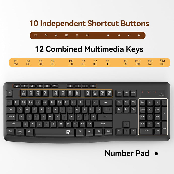 Redragon BS-7367B Wireless Keyboard and Mouse Combo - PakByte Computers