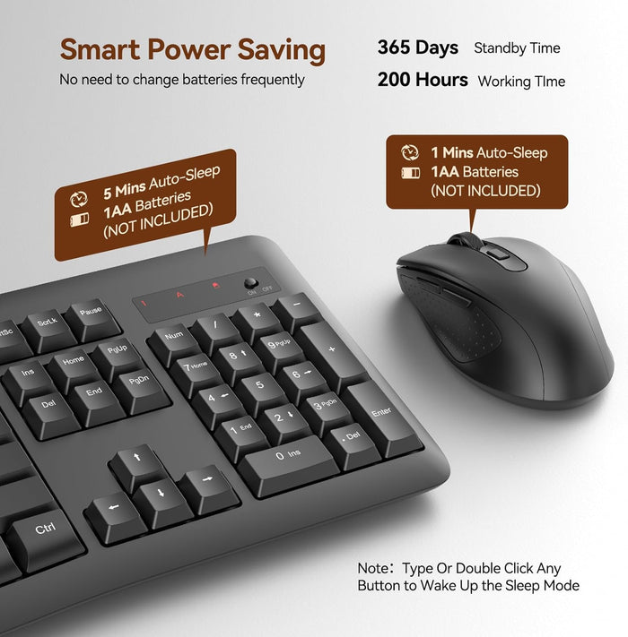 Redragon BS-7367B Wireless Keyboard and Mouse Combo - PakByte Computers