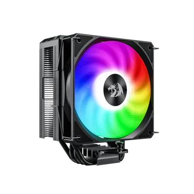 REDRAGON CC-1013 CPU Cooler With Temperature Display 12cm RGB Fan 4 Heat Pipes - PakByte