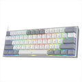 Redragon FIZZ K617 60% RGB Mechanical Keyboard with Red Switches - White & Gray - PakByte Computers