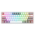 REDRAGON Fizz Pro K616 RGB Bluetooth wireless USB 2.4G 3 mode Mechanical Gaming Keyboard – Red Switches – White/Grey - PakByte