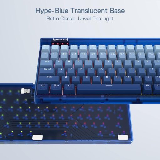 Redragon GAREN PRO K656WB-RGB-PRO 3-Mode Wireless RGB Hot-Swappable Mechanical Gaming Keyboard - PakByte
