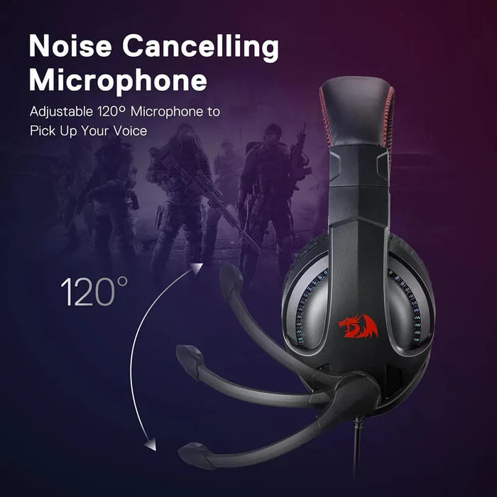 Redragon H211 CRONUS Wired Gaming Headset (Black) - PakByte