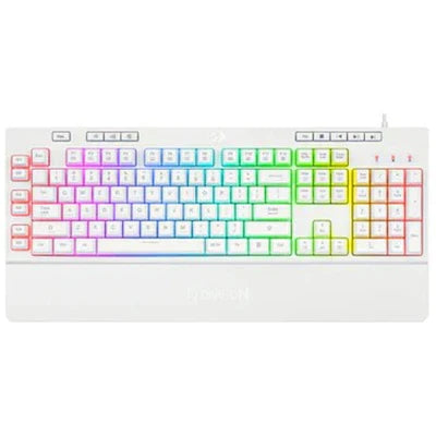 Redragon K512W SHIVA RGB Backlit Membrane Gaming Keyboard (White) - PakByte