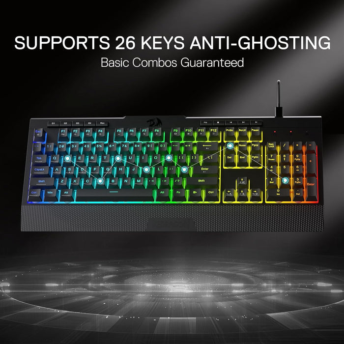 Redragon K525 RGB Wired Membrane Gaming Keyboard - PakByte Computers