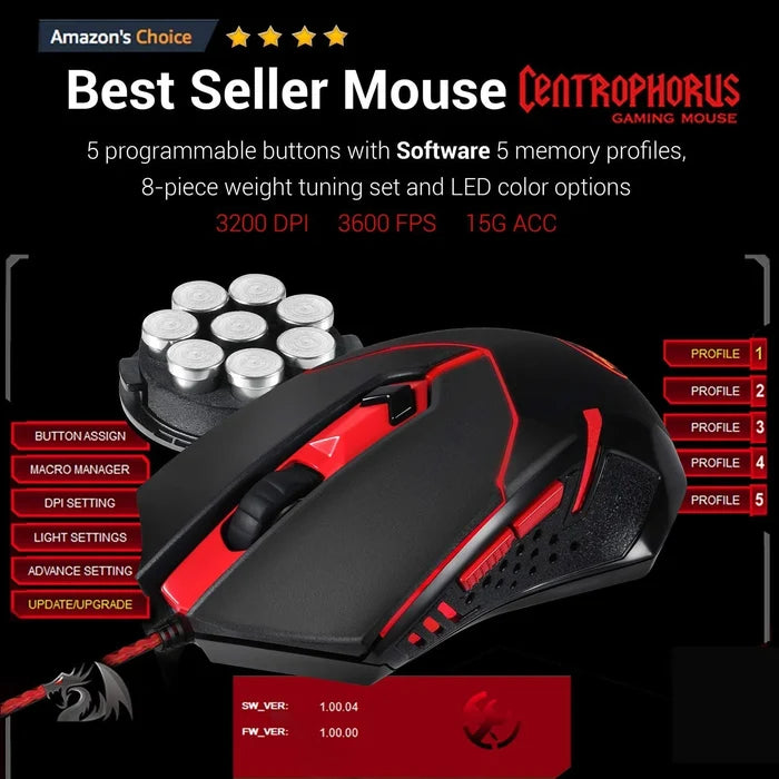 Redragon K552-BB Combo Set (4 in 1) - PakByte Computers