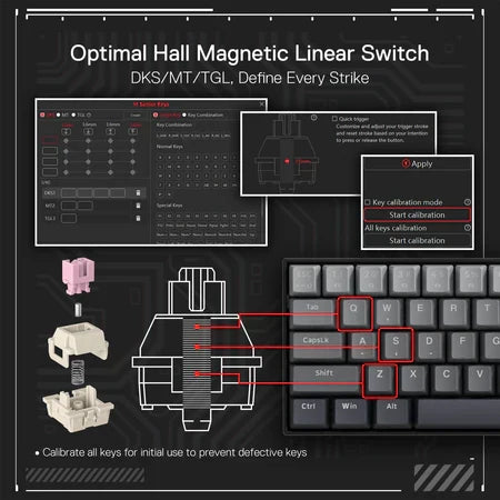 Redragon K617 FIZZ 60% Rapid Trigger Wired Magnetic switch Gaming Keyboard - PakByte Computers