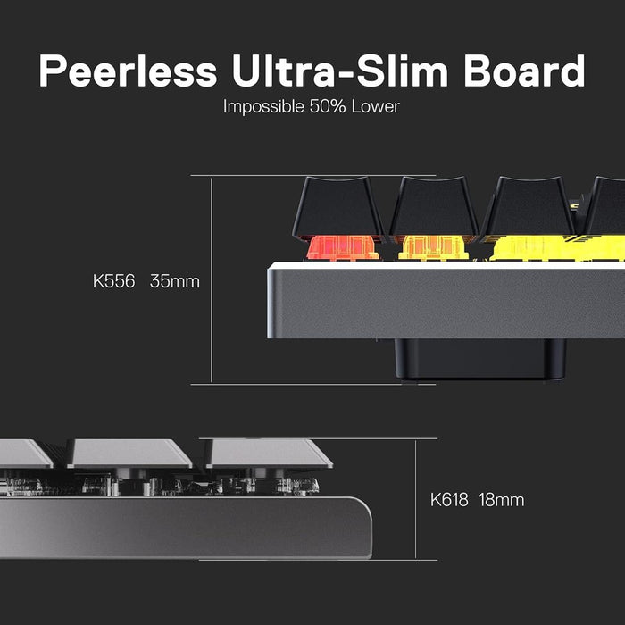 Redragon K618 Horus Pro 3-Mode Wireless RGB Mechanical Keyboard - PakByte Computers
