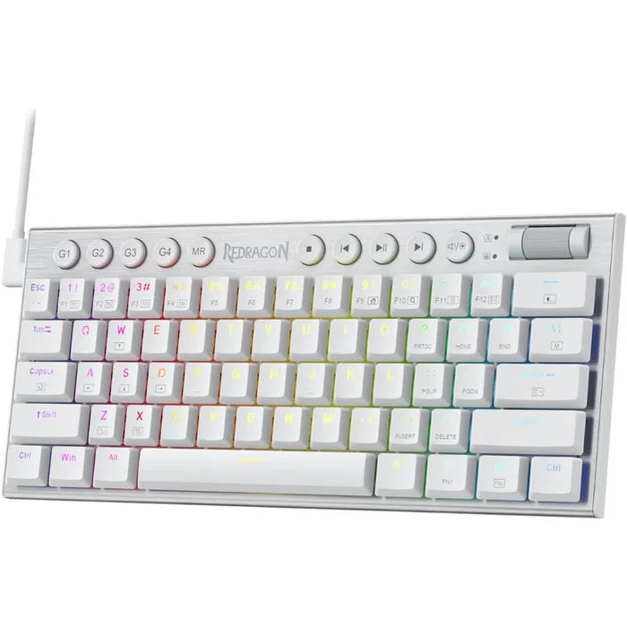 Redragon K632 60% Wired RGB Mechanical Keyboard - White - PakByte Computers