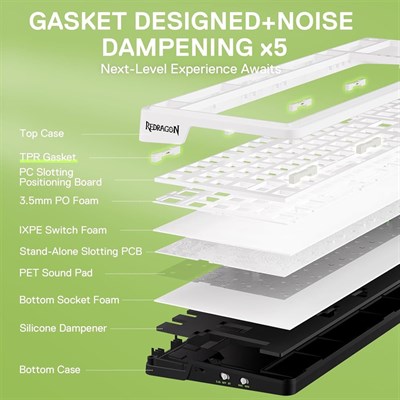Redragon K686 Eisa Max Wireless Gasket Mechanical Gaming Keyboard - PakByte Computers