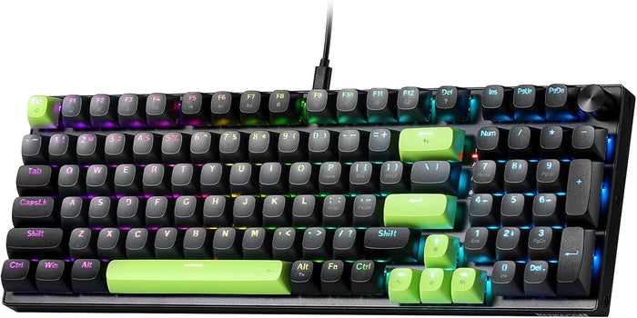 Redragon K740 Wired RGB Gaming Keyboard - Green Blaze - PakByte Computers