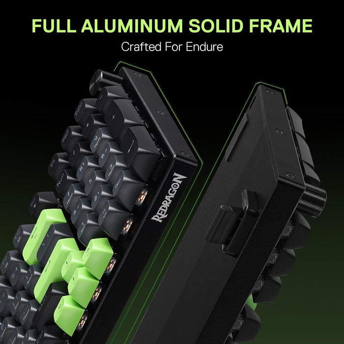 Redragon K740 Wired RGB Gaming Keyboard - Green Blaze - PakByte Computers
