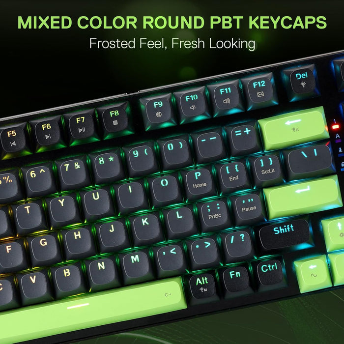 Redragon K740 Wired RGB Gaming Keyboard - Green Blaze - PakByte Computers