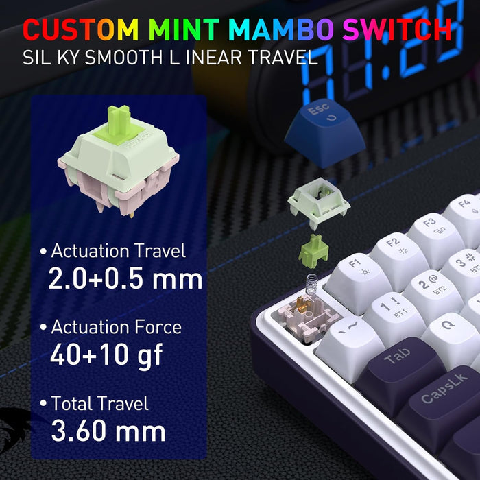 Redragon K744 PRO Wireless Gasket RGB Gaming Keyboard - Cerulean Polar - PakByte Computers