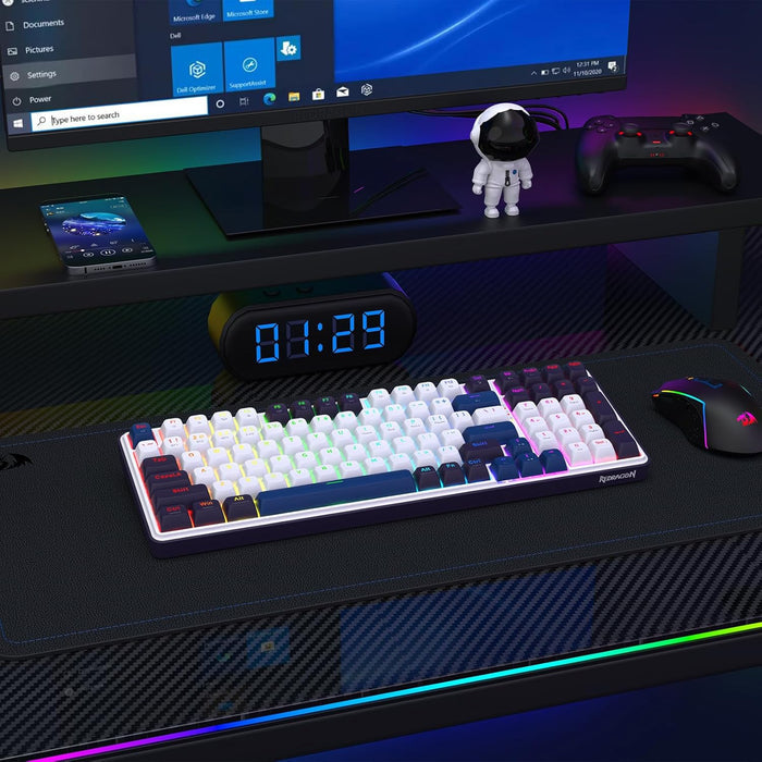 Redragon K744 PRO Wireless Gasket RGB Gaming Keyboard - Cerulean Polar - PakByte Computers
