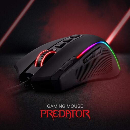 Redragon M612 PREDATOR RGB 8000 DPI Gaming Mouse with Rapid Fire Button - PakByte
