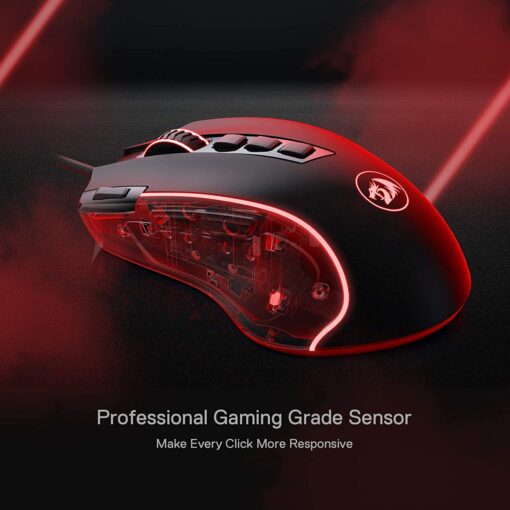 Redragon M612 PREDATOR RGB 8000 DPI Gaming Mouse with Rapid Fire Button - PakByte