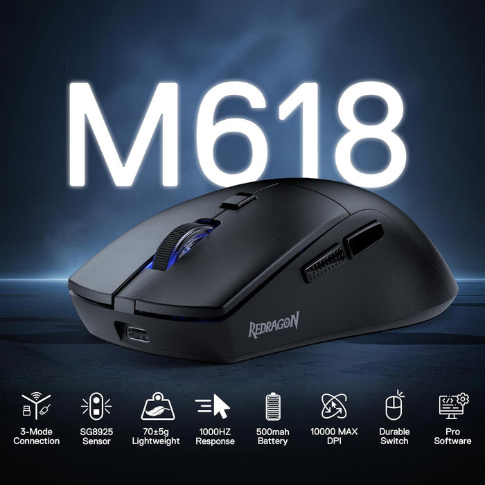 Redragon M618 LIT Wireless Gaming Mouse - PakByte Computers
