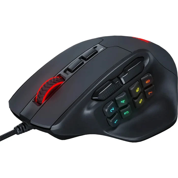 Redragon M811 AATROX MMO Wired RGB Gaming Mouse (Black) - PakByte