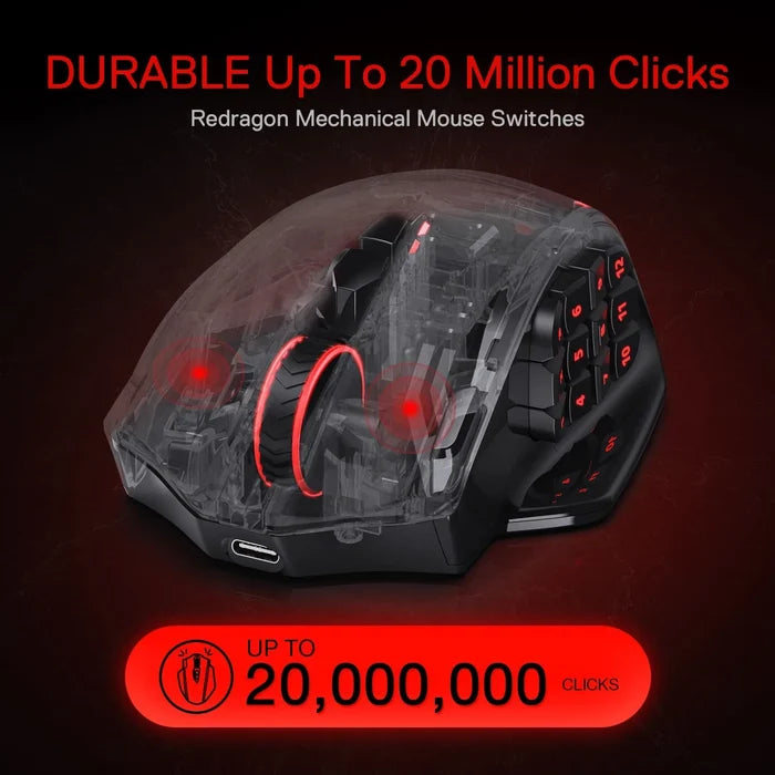 Redragon M913 Impact Elite Wireless Gaming Mouse (Black) - PakByte