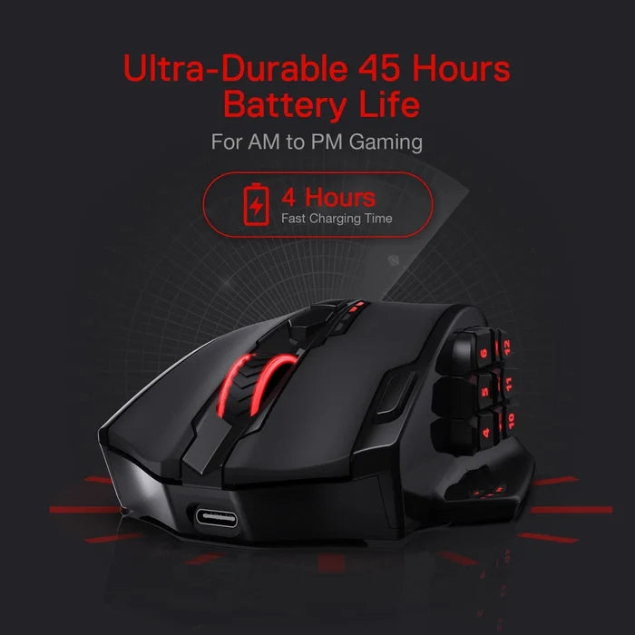 Redragon M913 Impact Elite Wireless Gaming Mouse (Black) - PakByte