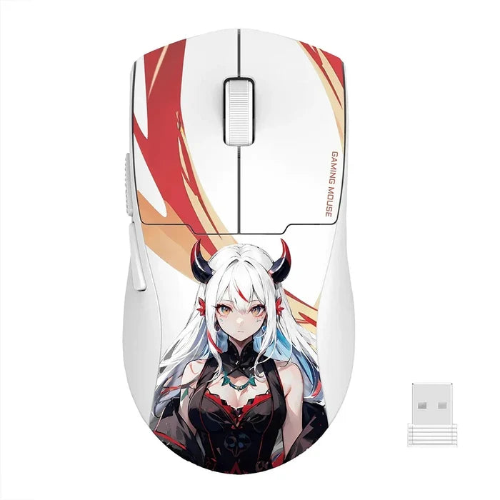 Redragon M918 KING Max AKG PRO 26K DPI Anime Wireless Gaming Mouse - White - PakByte Computers