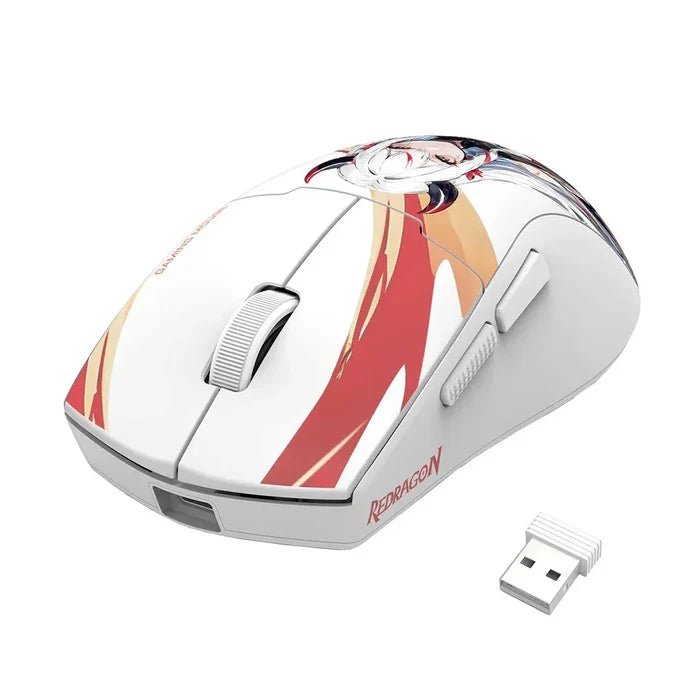 Redragon M918 KING Max AKG PRO 26K DPI Anime Wireless Gaming Mouse - White - PakByte Computers