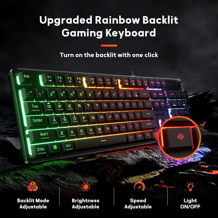 Redragon K521 Rainbow Gaming Keyboard - PakByte Computers