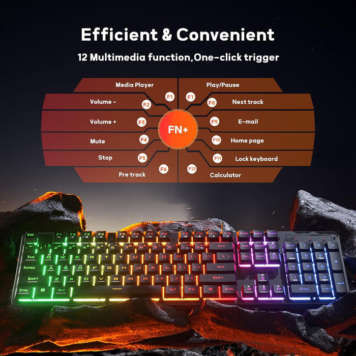 Redragon K521 Rainbow Gaming Keyboard - PakByte Computers