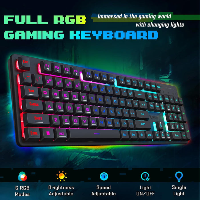 Redragon S107 Gaming Keyboard and Mouse Combo - PakByte Computers