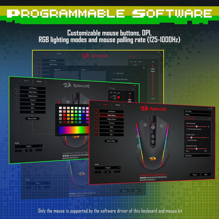 Redragon S107 Gaming Keyboard and Mouse Combo - PakByte Computers