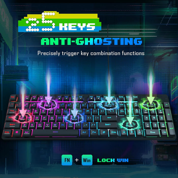 Redragon S107 Gaming Keyboard and Mouse Combo - PakByte Computers