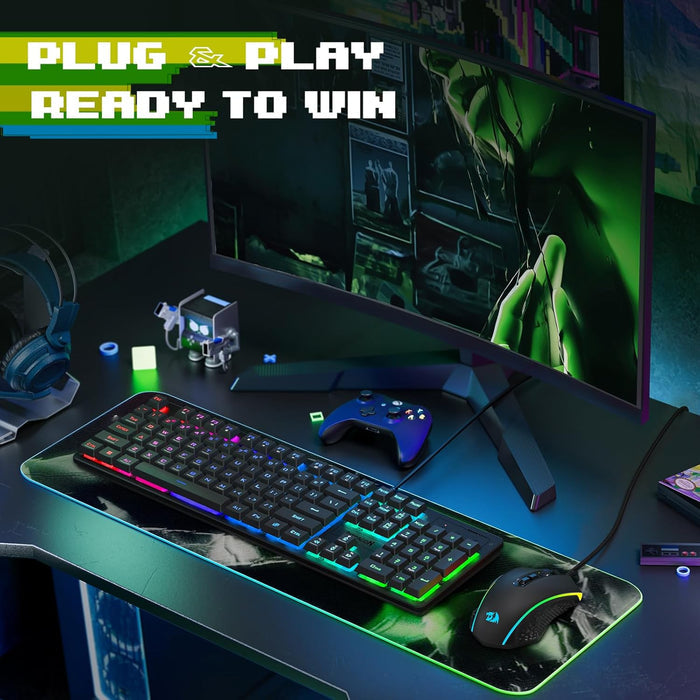 Redragon S107 Gaming Keyboard and Mouse Combo - PakByte Computers