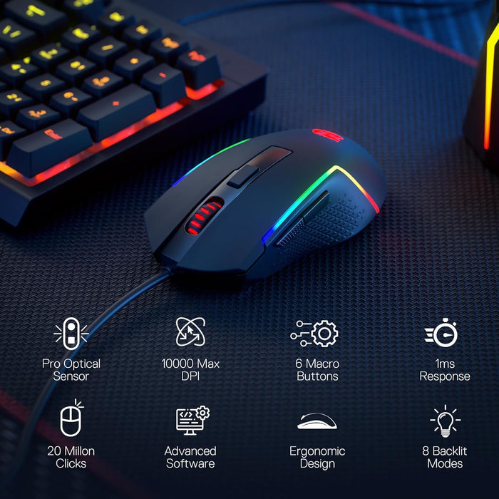 Redragon S141 Gaming Keyboard & Mouse Combo - PakByte Computers