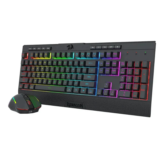 Redragon S151 PRO RGB Membrane Keyboard & Mouse Wireless Combo - PakByte Computers