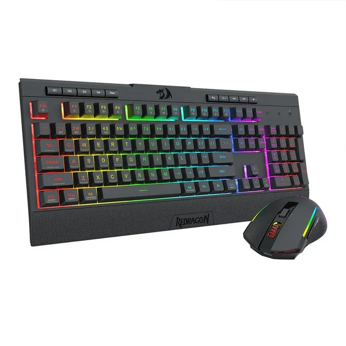 Redragon S151 PRO RGB Membrane Keyboard & Mouse Wireless Combo - PakByte Computers