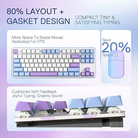 Redragon Star Blade K707 PRO 80% Wireless Gasket RGB Gaming Keyboard