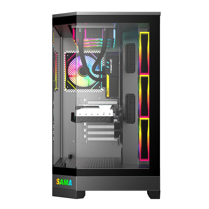 Sama Neview 3021 4x ARGB Fans Pre-Installed ATX - Black - PakByte