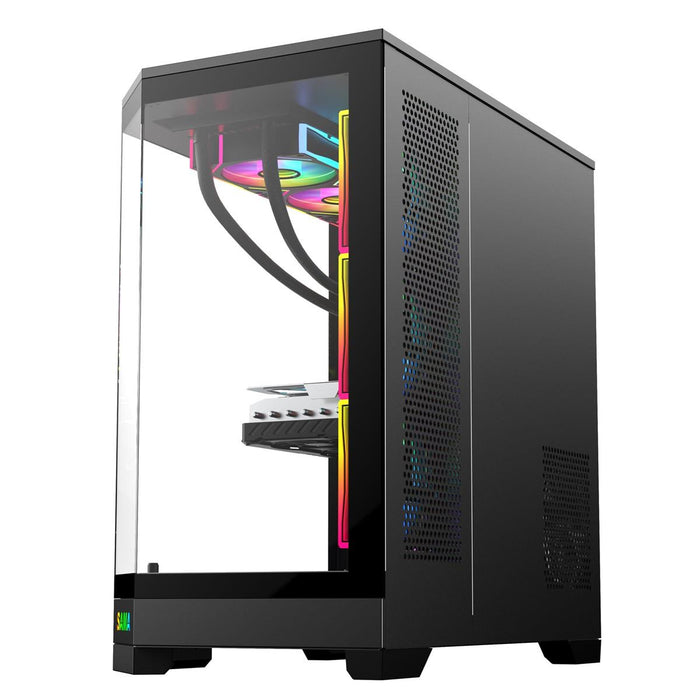 Sama Neview 3021 4x ARGB Fans Pre-Installed ATX - Black - PakByte