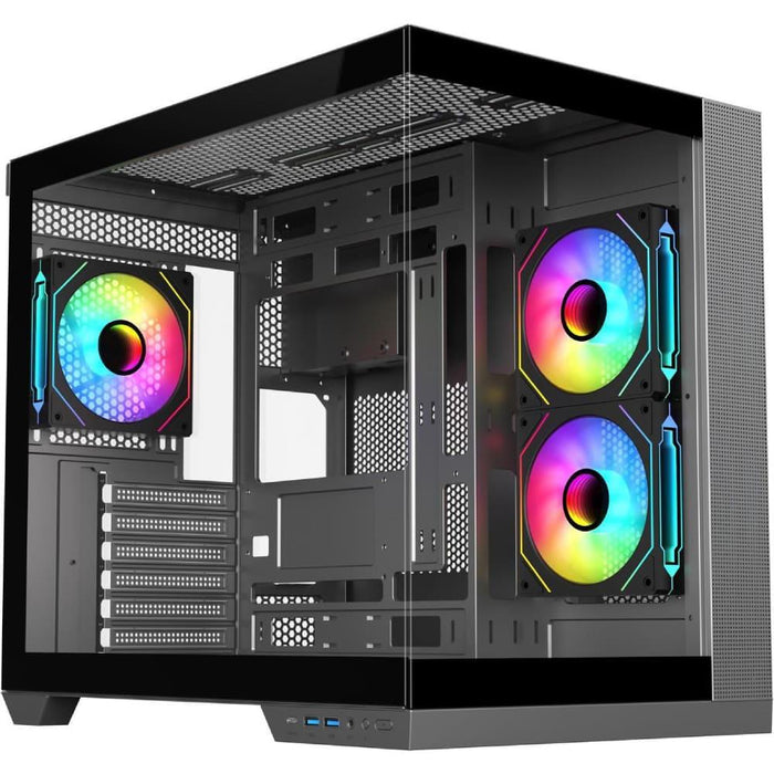 Sama Neview A721 3x ARGB Fans | BTF Support ATX- Black - PakByte