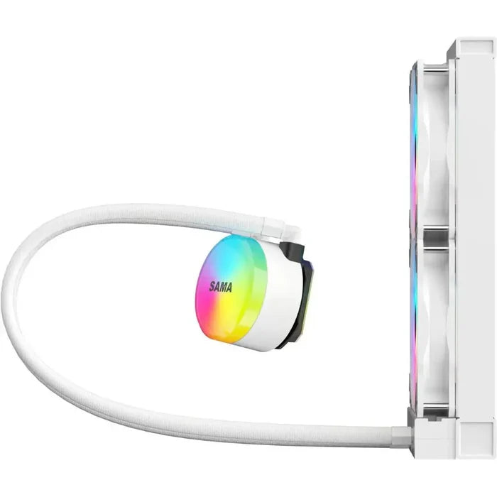 Sama SL240 AIO 240mm Liquid CPU Cooler - White - PakByte Computers