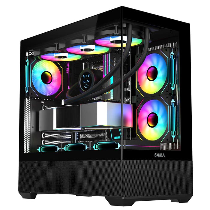 Sama SV-02 3x ARGB Fans | BTF Support ATX-Black - PakByte