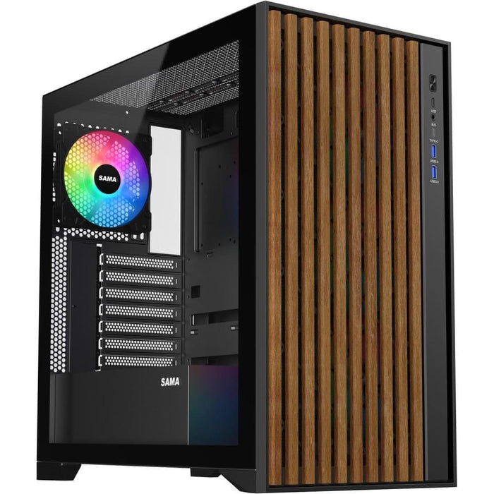 Sama V Nature 4x ARGB Fans | BTF Support ATX- Black - PakByte