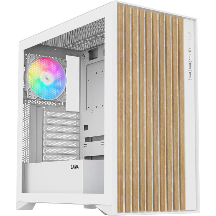 Sama V Nature 4x ARGB Fans | BTF Support ATX- White - PakByte