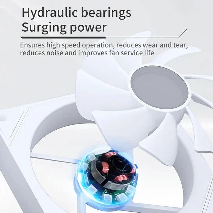 Sama YF1203 Reverse PC Fan 120mm ARGB Single Pack - White - PakByte Computers