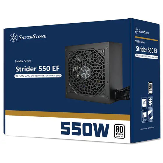SilverStone Strider 550 EF 80 Plus ATX Power Supply - PakByte Computers