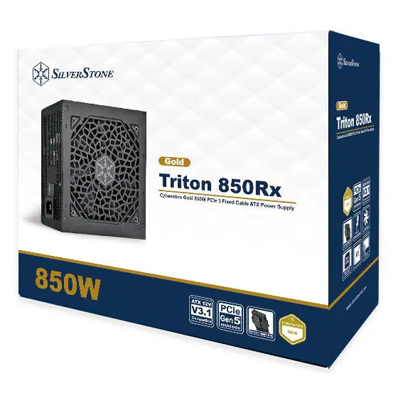 SilverStone Triton 850Rx Cybenetics Gold 850W PCIe 5 ATX 3.1 Power Supply - PakByte Computers