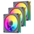 Snowman LK120 ARGB 120mm Triple Fan Pack Reverse Blade – Black - PakByte Computers