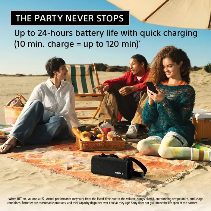 Sony ULT Field 3 Wireless Portable, IP67 Waterproof Bluetooth Speaker - Black - PakByte Computers