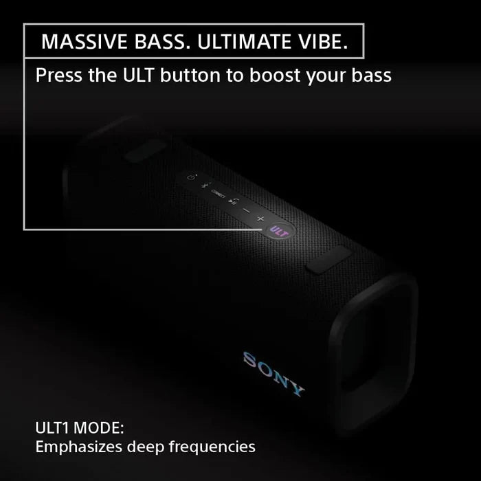 Sony ULT Field 3 Wireless Portable, IP67 Waterproof Bluetooth Speaker - Black - PakByte Computers